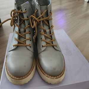Madden Girl Gray Lace Up Boots